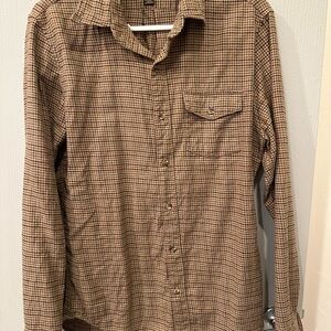 J. Crew Cashmere Blend Houndstooth Shirt (Slim / Medium)